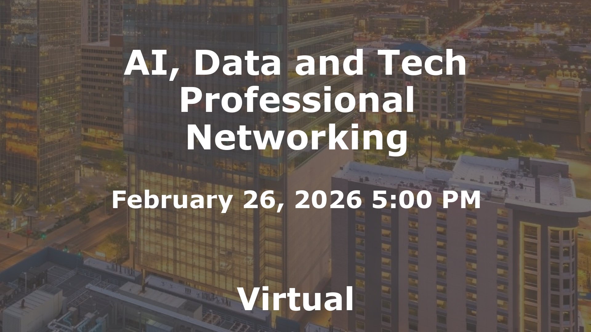 AI, Data and Tech Professional Networking event image